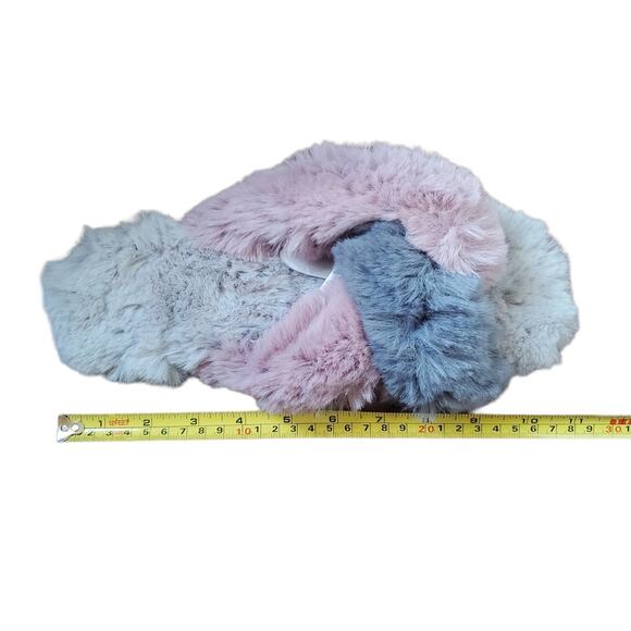 Loft Criss Cross Faux Fur Fuzzy Slippers New With Tags NWT Women's Large 9-10 - Picture 8 of 9